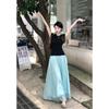 Khaki Small Flying Sleeve T-shirt Women's Summer New Sweet Temperament Slim Slim Niche Sweater Top