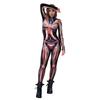 New Robot Muscle Cosplay Jumpsuit Women Punk 3D Printing Bodysuit Halloween Party Stretch Sexy Zentai Suit Rave Outfit Morphsuit