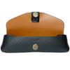 Genuine Leather Eyeglass Case for Sunglasses and Reading MGC01 [TLAGE] Glasses, Men's Basic, (Black/Brown)