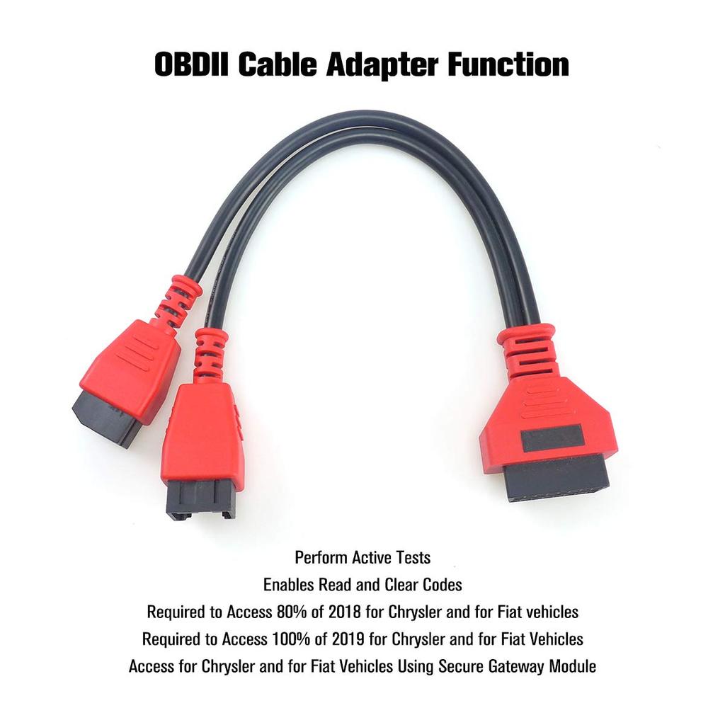 TIKSCIENCE Cable Adapter Chrysler 12+8 Programming Cable Connector for Autel DS808 Maxisys MS905 906 908 PRO Elite Autel