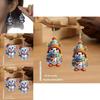 Cartoon Style Acrylic Earrings With Festive Elements And Silver Earring Pins For Seasonal Wear