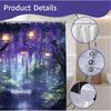 Enchanted Forest Shower Curtain Purple Wisteria Fantasy Garden Waterfall Fairy Tale Nature Scenery Fabric Bathroom Decor Set with Hooks(70" Wx70 H)