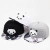 Funny Black Grey Outdoor Baseball Cap Visor Panda Style Peaked Cap Adjustable Sport Trucker Hat Cosplay