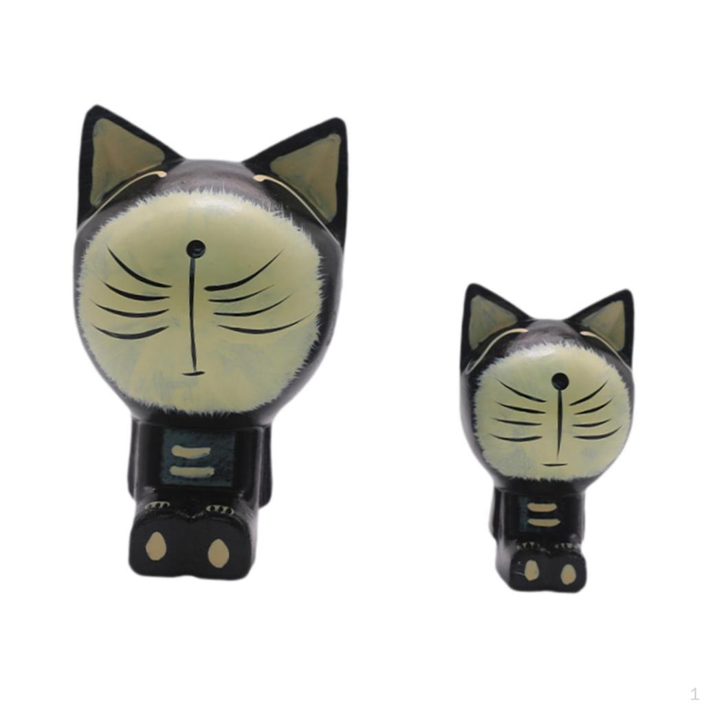 Statues Desktop Ornaments Gift for Cat Lovers Art Sculptures Kitten Desk Home Living