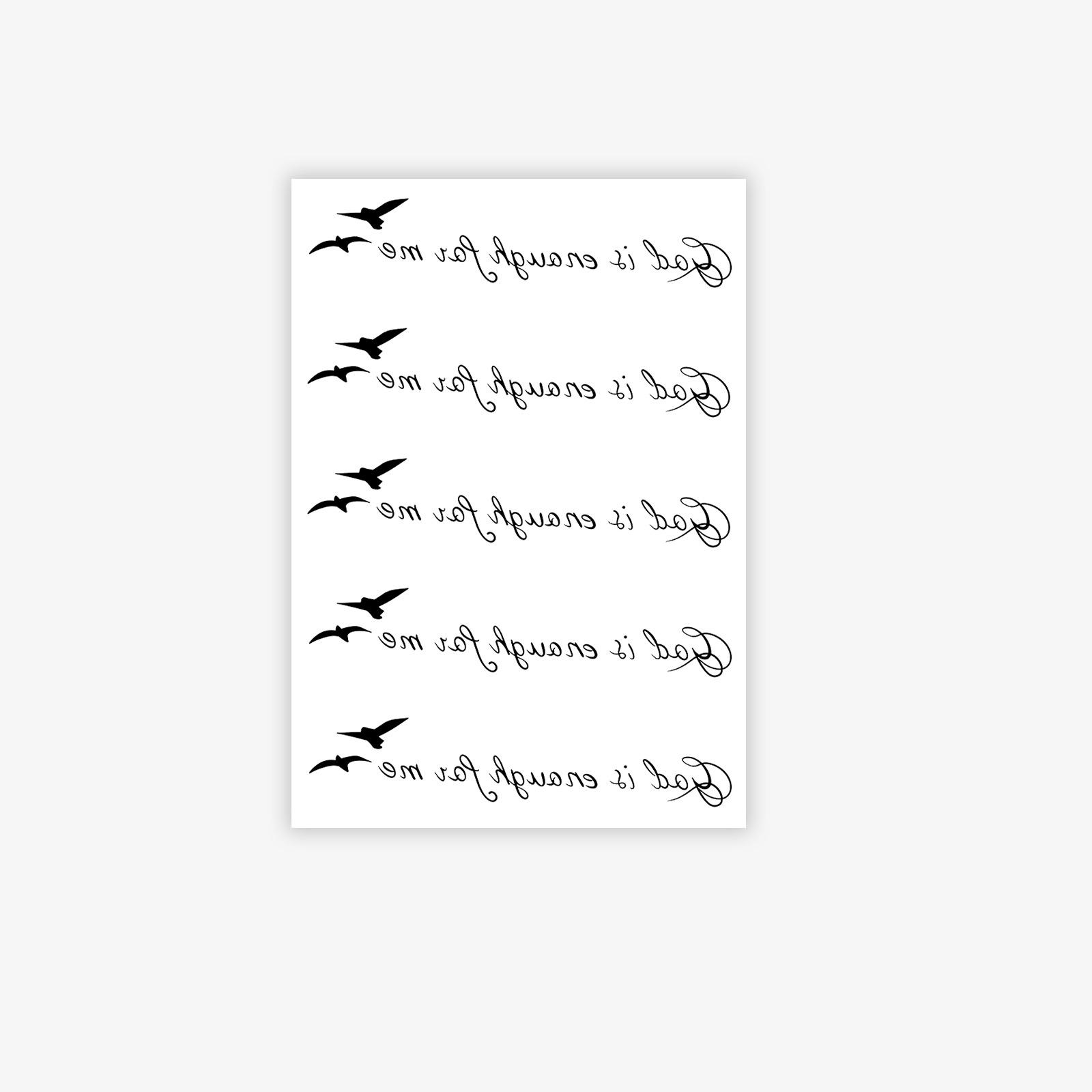 Advanced Sense Of Simplicity, Personality And Beauty, Wild Goose Patterns, English Short Sentences, Tattoo Stickers 7*10