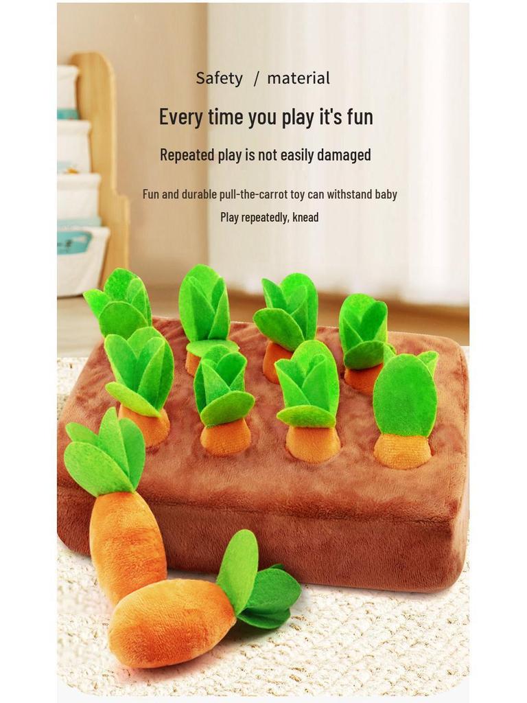 Cross-Border Plush Carrot Toy for Pet Chew & Kids' Early Education
