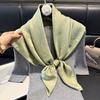 90x90cm New Spring/Summer Imitation Silk Square Shawl Scarf Flower Handkerchief Scarf Women Bandana Headscarves