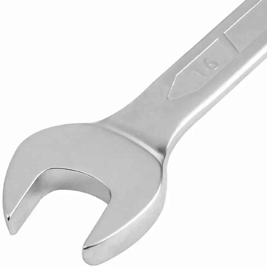 JCB 75 Degree Angled Open End Wrench 16mm CR-V Steel Double Ended