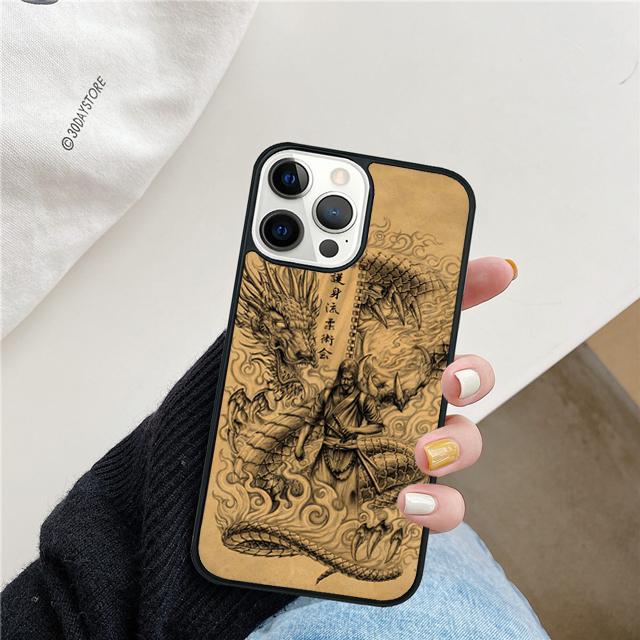 Japan Samurai Helmet Phone Case Cover For iPhone 17 Air 15 16 14 13 12 Pro Max 11 Pro Max Plus Coque Shell