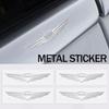 For GENESIS Car Metal Creative Stickers Waterproof Dirt-proof Decals Auto Accessories Hyundai N-LINE I10 I20 I30 I40 IX20 IX35 XX42