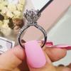 Women's Floral Simulated Diamond Wedding Ring Set with Zirconia
