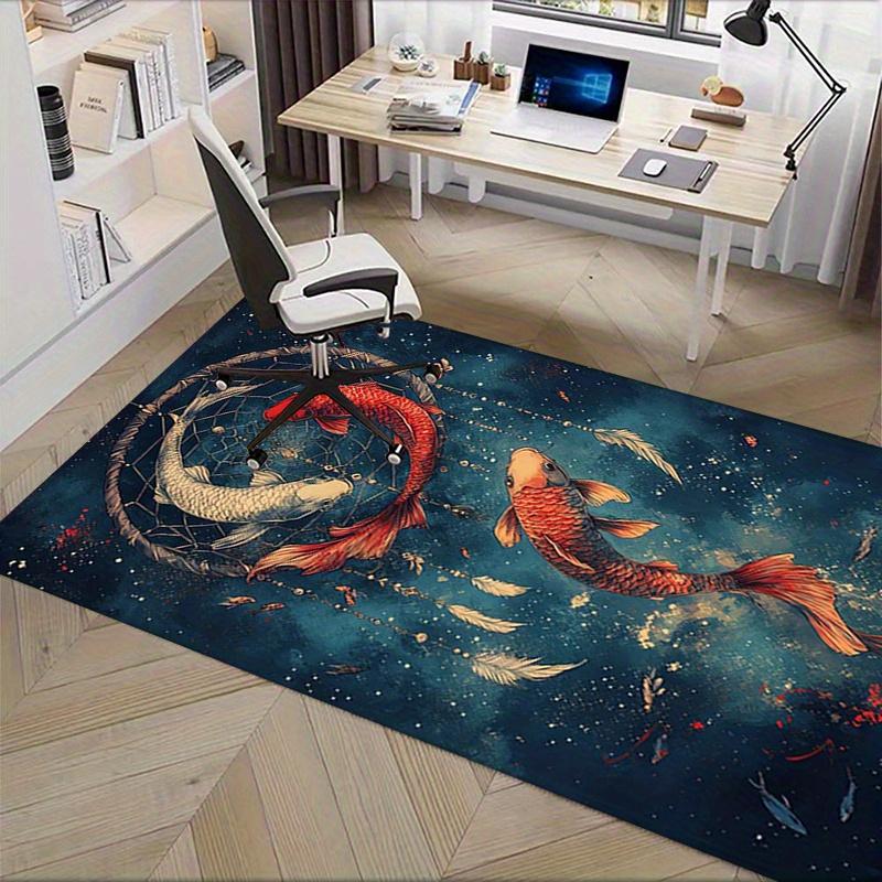 1pc Dreamcatcher,Koi Fish,Feathers Office Carpet Soft Polyester Entrance Carpet Washable Non Slip Ma