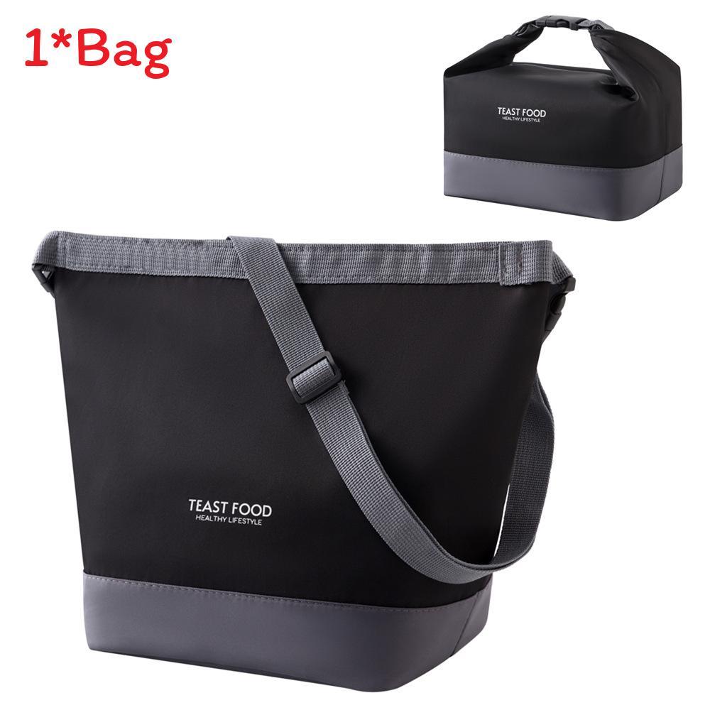 Oxford Cloth Lunch Bag With Shoulder Strap For Travel And Outdoor Picnic Use