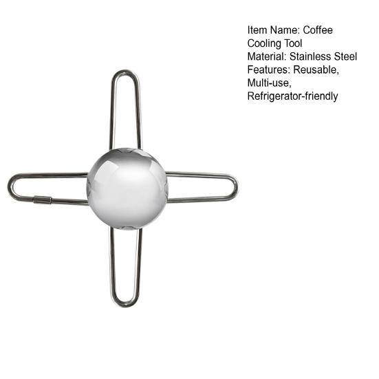 Kohvi jahutustööriist roostevabast terasest jääsfääriga Unlock Coffee True Flavors jääpalli tööriistad kohvibourbon-kokteilide jaoks Korduvkasutatavad kohvitarvikud