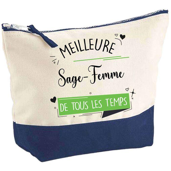 Trousse de maquillage - PLANETEE - Meilleure Sage-Femme de tous les temps - Grand format - Coton - Impression HD