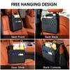 Multi-functional Car Seat Back Storage Bag Leather Storage Bag Garbage Bag Storage Bag Garbage Can Storage for Most Models