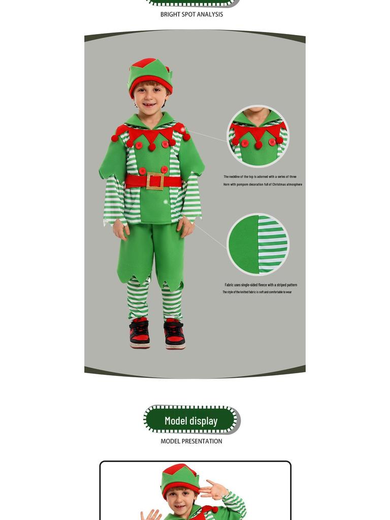 Kids' Christmas Elf Costume for Parties & Performances