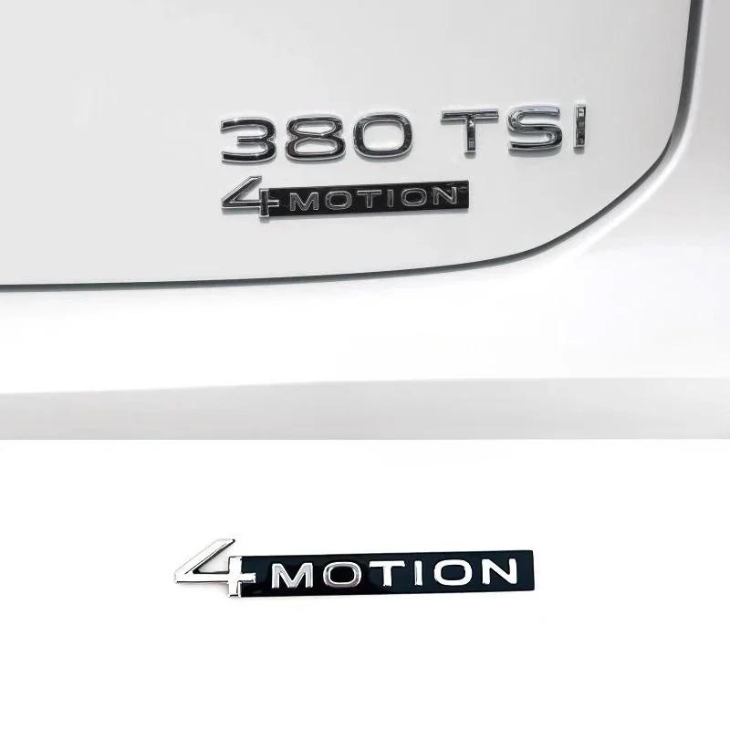 TCFJN1 Glossy Black 4MOTION Trunk Badge Emblem Compatible with Select VW Models Like Tiguan Touareg Golf Passat - Rear Lid Sticker