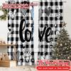 2D Plåttryck 2 st Kärlek Rutiga Populära Gardiner & Draperier Mångsidigt Tyg Gardiner Värmeisolering   och Rumsmörkläggning