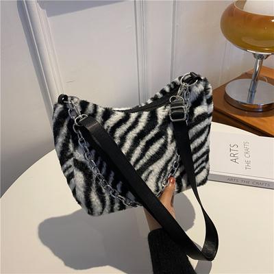 High Value Foreign Style Plush Small Tote Bag Cute Fluffy Underarm Bag Shoulder Messenger Bag