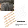 10Pcs Anti-Slip Handle Pulling Hook Tool Beech Wood Handle Micro Ring Threader  For Hair Extensions
