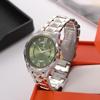 New Light Luxury Diamond Quartz Couples' Watch with Alloy Steel Band and Dual Calendar