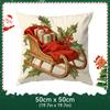 Retro Christmas Theme Pillowcase Printed Polyester 40/45/50Cm Throw Pillowcover Decorative Sofa Cushion Pillowslip Home Decor