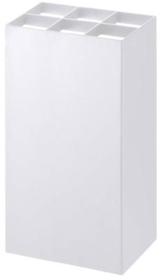 Yamazaki Umbrella Stand, 6-umbrella Capacity, White, Approx. W16.5 X D11 X H30cm, Smart Series, Rectangular Shape, Folding Umbrellas Can Also Be Store