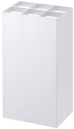 Yamazaki Umbrella Stand, 6-umbrella capacity, White, Approx. W16.5 x D11 x H30cm, Smart Series, Rectangular Shape, Folding Umbrellas Can Also Be Store