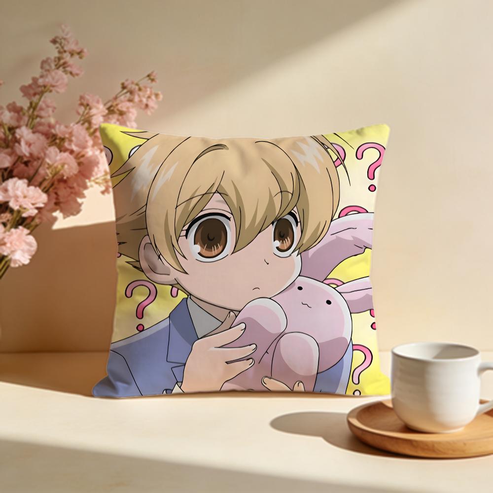 Stylish OOuran High School Host Cluber Cushion Cover Stylish Washable Pillow Cover Ideal for Couch Bedroom Car Decoration