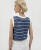 Leuba Multi-Jacquard Knit Vest - Dusty Blue