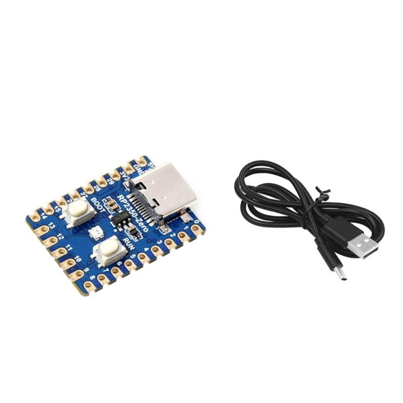 

RP2350 Zero Microcontroller Board With Two ARM CortexM33 And RISC V Cores 150MHz Clock Speed Integrated 520KB SRAMs