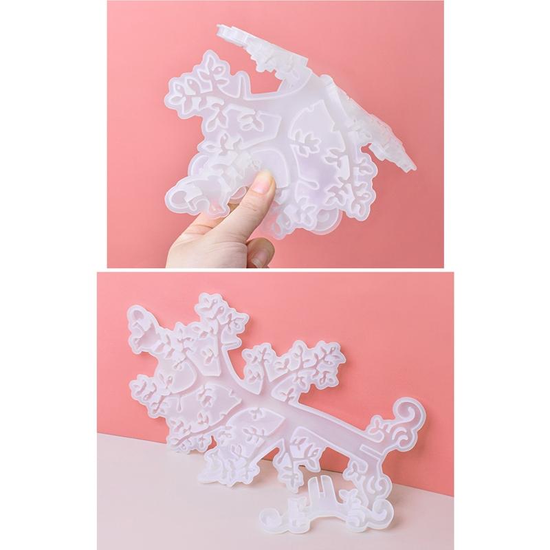 Harzform, Schmuckständer, Silikonhalter, Epoxidformen zum Gießen, baumförmiger Schmuck-Hängeständer, Valentinstagsgeschenke