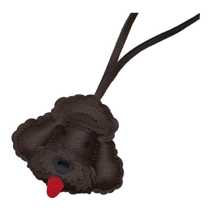 Adorable Poodle Keychain Cute Dog Charm For Bags Keys Backpacks Sturdy PU Material Pet Lover Gift