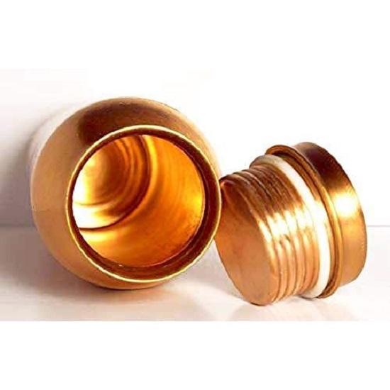 Butelka na wodę Pure Copper Peacock Designer z zaawansowaną ochroną przed przeciekaniem, korzyści zdrowotne ajurwedy i jogi. (1000 ml, 1 jednostka, opakowanie 1 szt.)