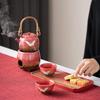 Shuimo Dangqing Chinese Red Ceramic Tea Set
