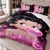 Betty Boop 3Pcs Bedding Set Duvet Cover With Two Pillowcases For Bedroom Home Decoration