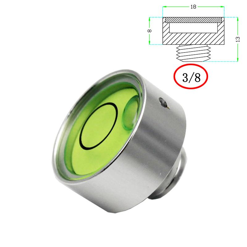 Small Bullseye Spirit Level Nivel Bubble Bead with Screw M6 M10 1/4 3/8 Inch Leveling Tool With Nail Dia 13mm 15mm 18mm1PCS