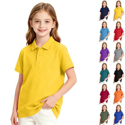 Girls' Short Sleeve School Uniform T-Shirt Casual Dress Top for Everyday Wear