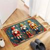 Christmas Nutcracker Soldier Print Area Rug Non‑Slip Floor Mat Festive Holiday Home Decor