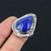 Natural Lapis Lazuli 925 Sterling Silver New Statement Engagement Ring Jewelry