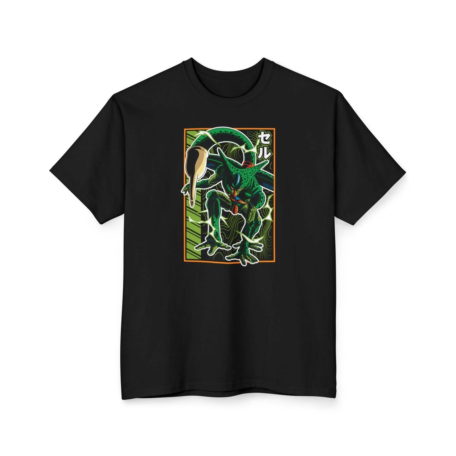 DBZ Imperfect Cell Shirt First Transformation Villain Art Tall T-Shirt 4XL