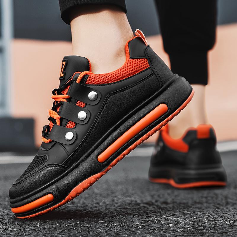 New Height Increasing Leather Versatile and Personalized Board Shoes, Casual and Fashionable Outdoor Sports Casual Men's Shoes
