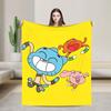 The Amazing World Of Gumballs Blanket  Picnic Flannel Throw Blanket For Couch Bed Warm Soft Design Quality Bedspread Gift Idea