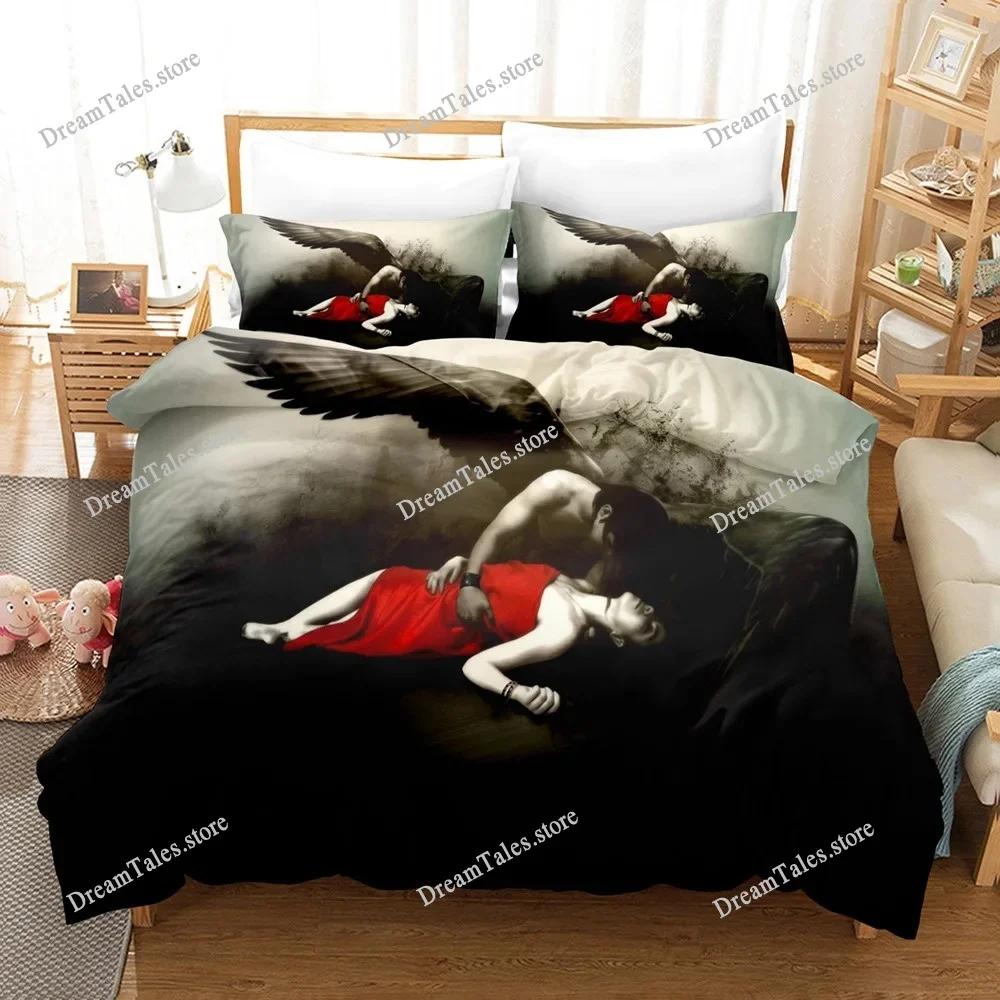Angel Bedding Set Single Twin Full Queen King Size Fallen Angel Bed Set Aldult Kid Bedroom Duvet Cover Sets 3D Print741