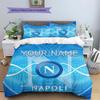 SSC Napoli Custom Name Pattern Bedding,Quilt Set Quilt Cover Pillowcase Home Birthday Gift(1 * duvet cover + 2 * pillowcase, without core)