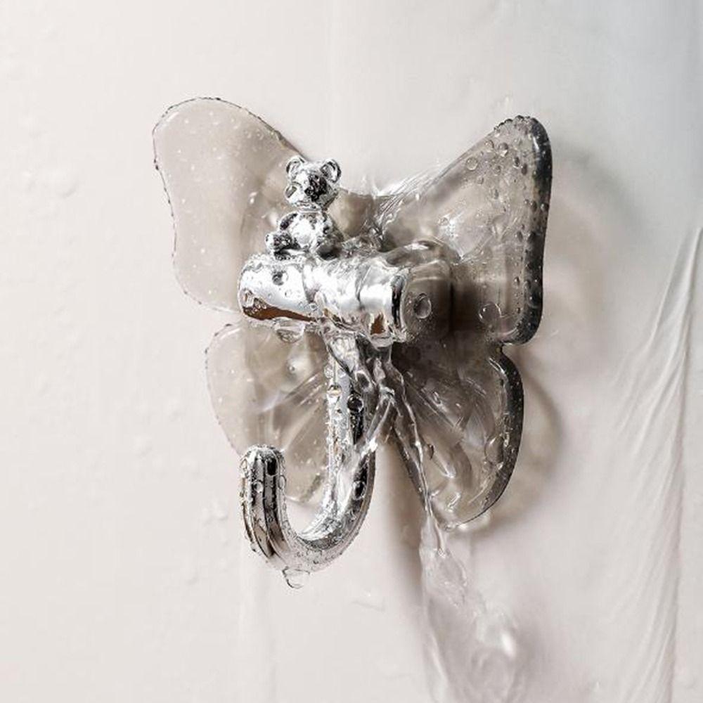 8 Stück Kunststoff Schmetterling Wandhaken Selbstklebend Wandmontiert Schmetterling Aufbewahrungshaken Dekorativ Feuchtigkeitsbeständig Schlüsselhalter