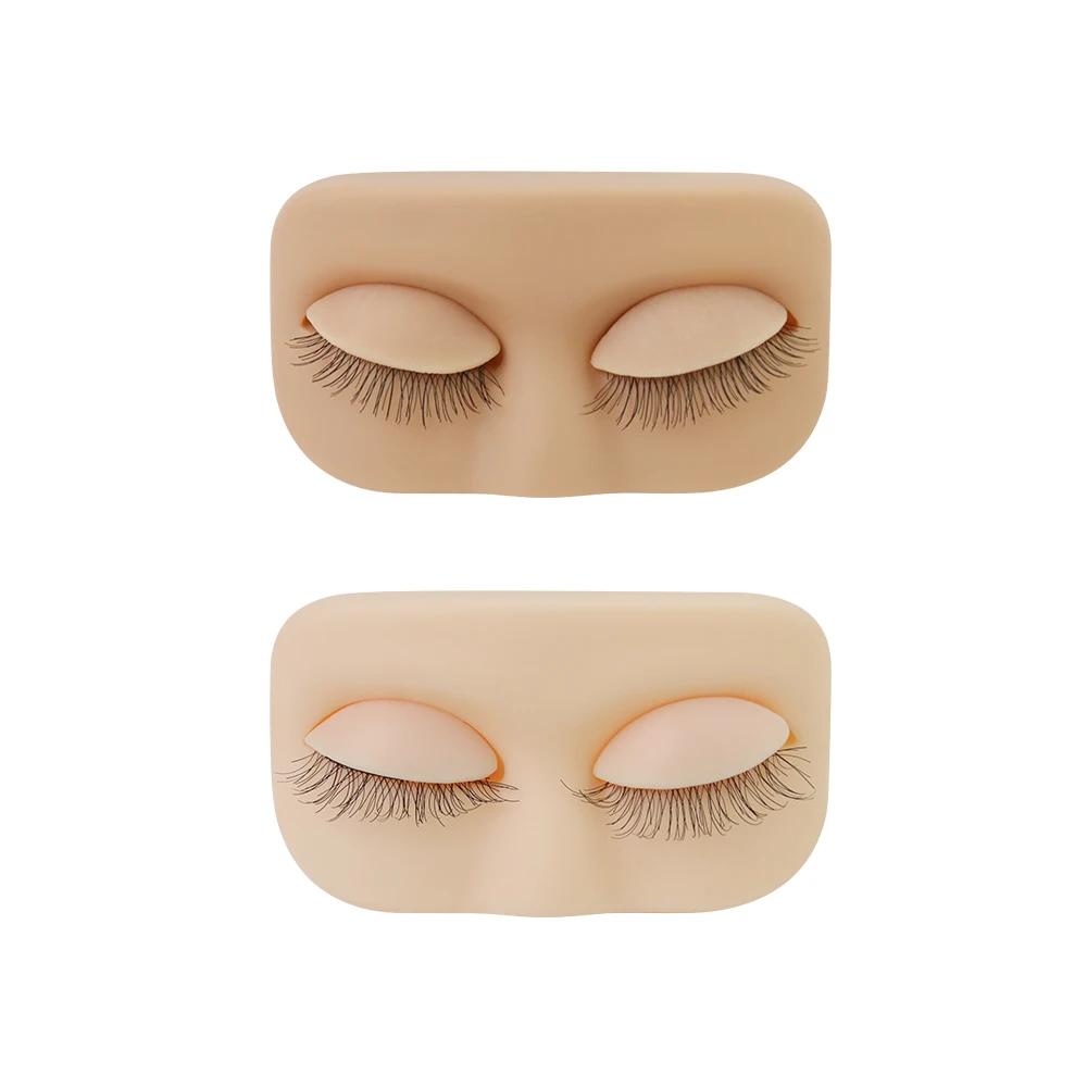 wholesale Mini Lash Flat Model Head Practice Eyelash Extension Training Head With Removable Replacement Eyelids Mannequin Head