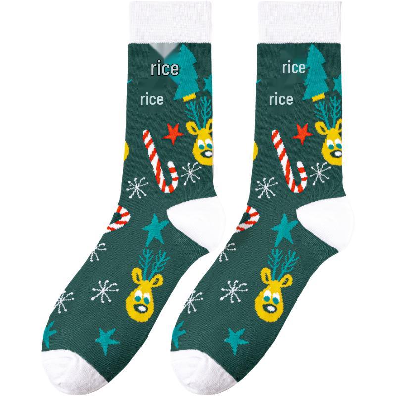 Trendige Unisex-Weihnachts-Baumwollsocken - Beliebter Europäischer & Amerikanischer Stil für Alle Jahreszeiten