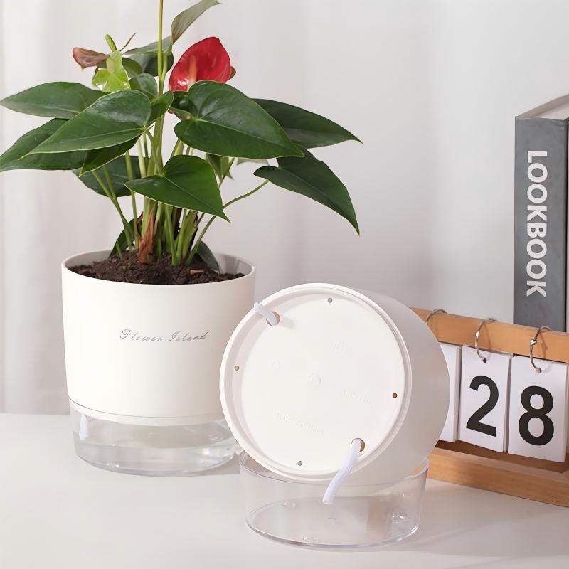 Automatic Absorbent Small Flower Pot Transparent Hydroponic Utensil Resin Hydroponic Plant Special Pot